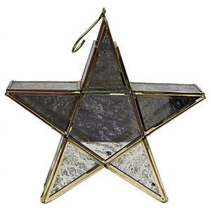 Mercury-linterna de cristal, soporte de vela con forma de estrella - Product Image 1