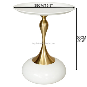 Mesa Auxiliar Metálica TUQ de Entrega Rápida para Control Remoto, Bandeja Esquinera para Sofá, Mesa Lateral de 53 cm de Altura - Product Image 2