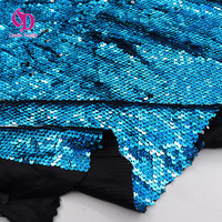 Tissu à Paillettes Réversibles Tendance en Promotion sur Base Non-Tissée en Polyester pour Vêtements de Mode et Toiles de Fond de Mariage