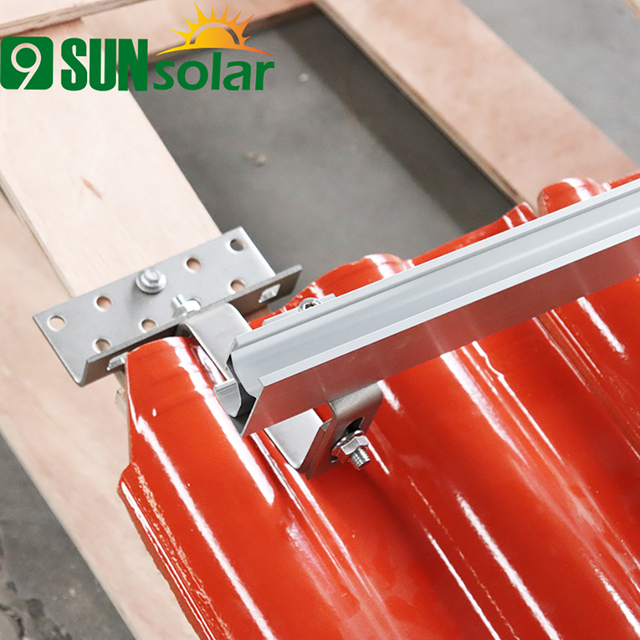 Easy to Installation Tile Roof Solar Panel Mount System Solar Rail Bracket and Solar Hook