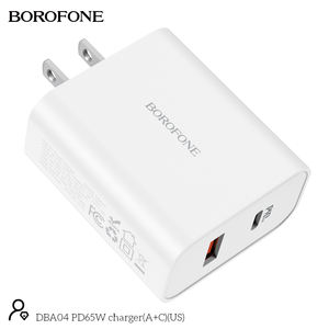 Cargador de Pared <span class=keywords><strong>Borofone</strong></span> OEM DBA04 con Enchufe Estadounidense USB-A+Tipo-C PD65W para Teléfonos Móviles y Computadoras Portátiles - Product Image 4