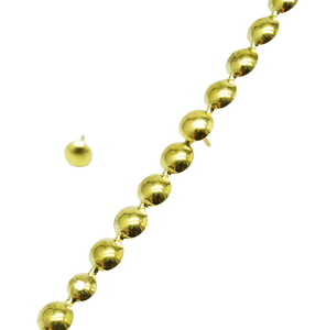 Dekoratif logam mengkilap 11mm emas Domed pelapis Tack Roll Stud strip untuk furnitur - Product Image 2