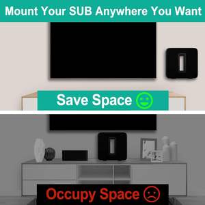 Support mural robuste pour supports de sous-vêtements <span class=keywords><strong>Sonos</strong></span>, supports de montage pour sous-marin sans fil <span class=keywords><strong>Sonos</strong></span> avec kit de matériel - Product Image 3