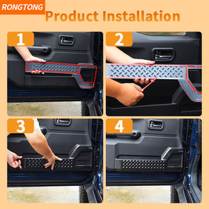 Nouveau panneau de porte intérieur de voiture décoration cadre couverture garniture pour <span class=keywords><strong>Suzuki</strong></span> <span class=keywords><strong>Jimny</strong></span> 2019 2020 2021 <span class=keywords><strong>2022</strong></span> + accessoires de décoration intérieure - Product Image 3