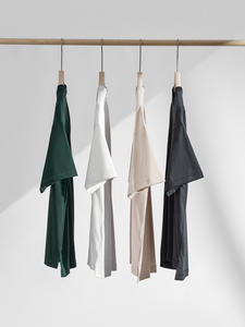 Camiseta de Manga Corta para Hombre, Estilo Japonés, Holgada, con Doble Bolsillo y <span class=keywords><strong>Dobladillo</strong></span> Abierto, 100% Algodón de 300 g/m², Nueva Colección 2024 - Product Image 2