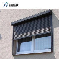 Puerta Enrollable Horizontal/Vertical Inteligente Motorizada de Seguridad para Exteriores, de Aleación de Aluminio Moderna y Personalizada, para Almacenes y Hoteles