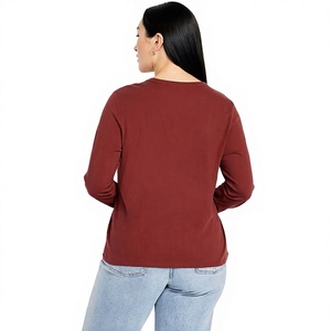 Camiseta de Manga Larga para Mujer, Cuello Redondo, Estilo Básico Informal, Tela Jersey Suave, Fabricante OEM, Proveedor Mayorista - Product Image 6