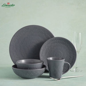 16 piezas de vajilla de cerámica esmaltada, platos de cena, cuencos, tazas, juegos de vajilla, 16 piezas de porcelana, juego de cena - Product Image 1
