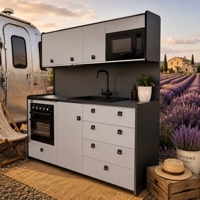 Kit complet de meubles modulaires pour camping-car en alliage d'aluminium, installation facile, rangement pour intérieur de camping-car