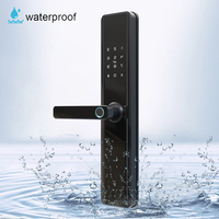 Cerradura de Seguridad de Alta Calidad con Control por Aplicación TTlock EY-718, Cerradura de Embutir con Wi-Fi, Tarjeta de Memoria, 500 Huellas Dactilares, para Puertas de Madera, Acero y Latón
