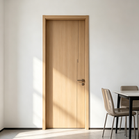 Fabricant de portes intérieures sur mesure, portes à panneaux plats avec cadre enveloppé, étanches et insonorisées pour salons et chambres en gros