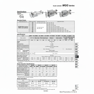 กระบอกนำ MGGMB50-250นิวเมติก SMC - Product Image 1