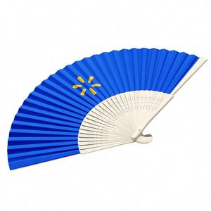 Wholesale Custom Logo Bamboo Paper Hand Fan Novelty <b>Gifts</b> for Promotional Use - Product Image 4