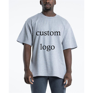 Wholesale <strong>Pro</strong> <strong>Club</strong> Embroidery Custom logo 50/50 Polyester Cotton Plain Heavy Weight Oversized White t <strong>Shirt</strong> Printing - Product Image 3