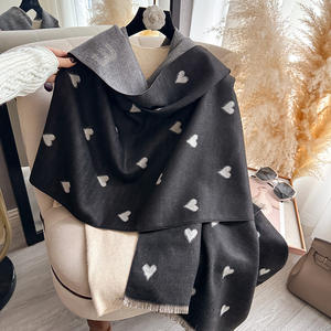 2026 Women's Winter Korean-style Cashmere Feeling Breathable Thickened Warm Double-sided Long <strong>Shawls</strong> Designer Scarf for Women - Product Image 3