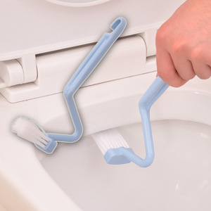 Brosse de toilette en forme de S, poils en nylon plastique, boucle de suspension pour le nettoyage des toilettes - Product Image 1