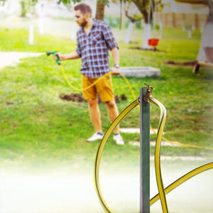 Porte-tuyau d'arrosage en métal autoportant avec <span class=keywords><strong>robinet</strong></span> en laiton - Product Image 5