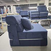 Canapé-lit pliant portable, chaise convertible, chaise longue de sol avec matelas en mousse confortable, canapé de sol polyvalent et pliable