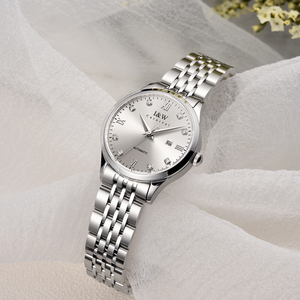 Orologio Automatico Meccanico da <span class=keywords><strong>Donna</strong></span> di Lusso I&W NH36A in Acciaio Inossidabile con Vetro Zaffiro SEIKO, Doppio Calendario, Impermeabile 50 Bar - Product Image 4