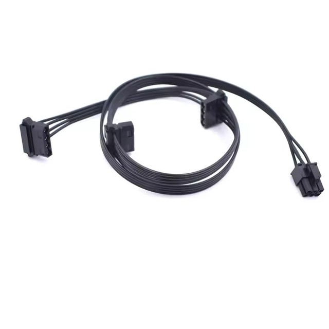 PERIPHERL IDE/SATA 6PIN to 3* SATA/IDE Molex 4pin Power supply Cable for Seasonic FOCUS+ KM3 XP2 XM2 XP3 Modular