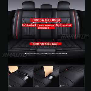 Juego Completo de 5 Fundas de Asiento de Coche de Cuero PU, Protector de Asiento para Chevrolet Silverado Sierra 1500 3500HD 3500HD 2007-2021, 10 Piezas - Product Image 4