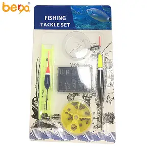 Conjunto de equipamentos de pesca, linha flutuadora de plástico com gancho para pescar