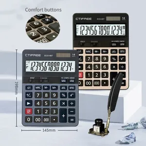 Calculator Calculadora Business Professional Office Supplie Financial Desktop Custom Logo Electronic Solar Scientific Calculator