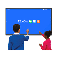 55 65 75 86 98 110 pouces stylo doigt tactile écran plat interactif double touche tableau blanc interactif intelligent pour l'enseignement des écoles