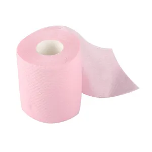 تصميم جديد بسعر الجملة مناديل المرحاض بتوريد المصنع منشفة ورقية وردية اللون
