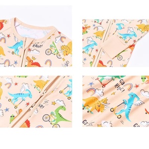 Tuta Intera in Fibra di Bambù con Chiusura a Zip, Resistente, Stampa Cartoon, Maniche Lunghe, per Relax Indoor - Product Image 5