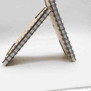 Eco Friendly Recycled Bamboo Cover Printing Laser Engraved <b>Personalised</b> Memo Wood Journal Spiral Notebook Gift - Product Image 3