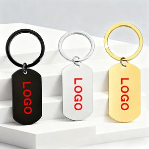 Porte-clés personnalisé en acier inoxydable, plaque métallique vierge, porte-clés créatif de luxe pour cadeau promotionnel - Product Image 4