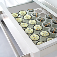 Porte-capsules de café en acrylique personnalisé de grande capacité Tiroir de rangement en plastique de style moderne qui s'adapte au comptoir