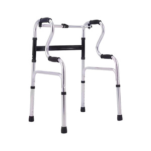 Double-Bend Walking Aid Aluminum Alloy Adjustable Four-Wheeled Mobility <b>Walker</b> For Elderly And <b>Disabled</b> Support - Product Image 3
