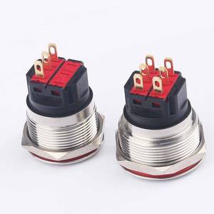 مفتاح زر ضغط مسطح 30 في لحظة مضاد للتخريب <span class=keywords><strong>1NO</strong></span> 1NC مادة هيكل إلكتروني من الألومنيوم IP65 3A V - Product Image 2