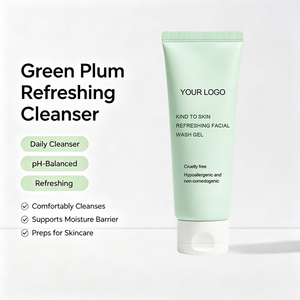 Gel nettoyant visage rafraîchissant OEM Kind Skin, hypoallergénique, non comédogène, sans cruauté, élimine en douceur les huiles de surface, soin du visage - Product Image 2