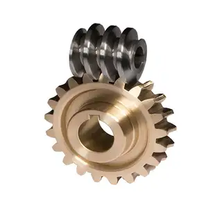 Precision Machining Service Helical Gear Crane Part CNC machining brass worm screw Double Enveloping Worm and worm gears