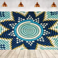 Décoration de mariage, taille personnalisée 10*10FT, tissu en fibre de polyester imprimé en 3D, toile de fond de style éthiopien