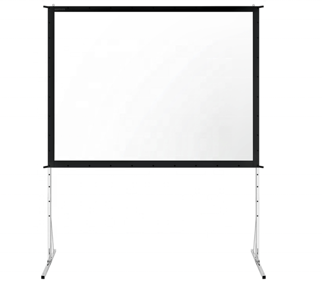 84-350 Inch Matte Fast Fold Projector Screen Stand Style with Light Feature for Home Use Resolution 8K