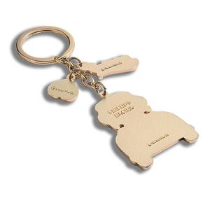 Fashion Design Lovely Design Pink Color <b>Gold</b> Plated Hard Enamel Metal Keychain - Product Image 5