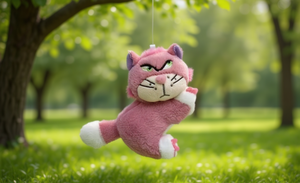 Gj-2338 ตุ๊กตาแมวสีชมพูแบบแขวน 15 ซม. ของเล่นตุ๊กตานุ่มสำหรับเด็ก - Product Image 2