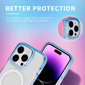 Coques <span class=keywords><strong>de</strong></span> <span class=keywords><strong>téléphone</strong></span> transparentes antichoc magnétiques avec chargeur sans fil en TPU+PC+TPE, prix d'usine, pour - Product Image 4