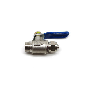 Robinet à bille en laiton à raccord rapide 1/4 ''nickelé Tube insertion Style Valve Push Fit 6MM/8MM pour Valve de tuyau d'<span class=keywords><strong>eau</strong></span> en Nylon - Product Image 4