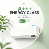 Pompe à chaleur murale à inverter 12000 BTU R32 A+++ respectueuse de l'environnement, avec contrôle par application, climatiseur split intelligent à air frais