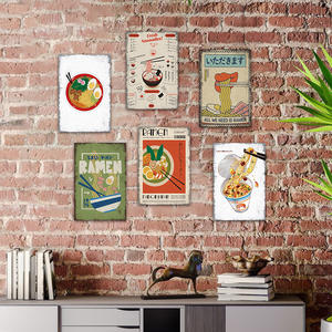 Panneau en métal rétro japonais « Ramen », décoration murale « Tout ce dont nous avons besoin, c'est du ramen » pour <span class=keywords><strong>cuisine</strong></span>, restaurant, ou boutique de ramen. - Product Image 2
