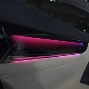 Kit d'éclairage d'ambiance sans fil pour voiture RHD, contrôlé par application, 12V RGBIC, mode de poursuite dynamique Dream Color pour la conduite de nuit - Product Image 1