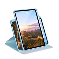 Étui de protection pour tablette iPad Pro 11 pouces, modèle 2025, pliable en trois, rotatif à 720°, avec emplacement pour stylet, compatible avec les coques Air8/A7