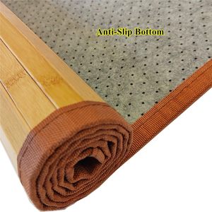 Modern Bamboo Area Rug Non-Slip Roll <strong>Runner</strong> 118X23.6inches Washable Low Pile <strong>Floor</strong> Mat for Living Room <strong>Kitchen</strong> Outdoor Use - Product Image 3