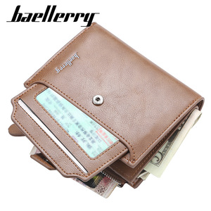 กระเป๋าสตางค์แบบสั้นสำหรับผู้ชายแบรนด์ Baellerry สีกาแฟ ขนาด 5 นิ้ว กระเป๋าใส่เหรียญแบบซิปขนาดกะทัดรัดพร้อมช่องใส่บัตรสำหรับใช้ในชีวิตประจำวัน - Product Image 3