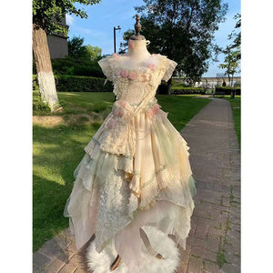 Robe Lolita <span class=keywords><strong>Princesse</strong></span> Wandering Wind JSK à jupe irrégulière et désordonnée pour femmes adultes - Product Image 4